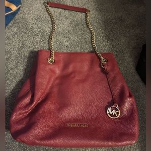 Maroon Michael Kors bag